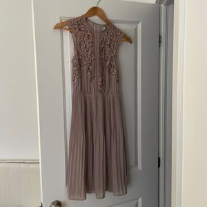 H&M Mauve Lace MIDI Pleated Dress